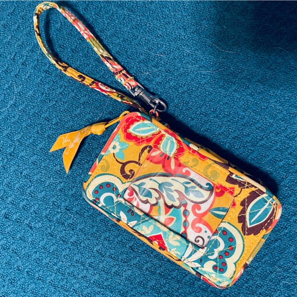 Vera Bradley Yellow Wristlet - Picture 2 of 4